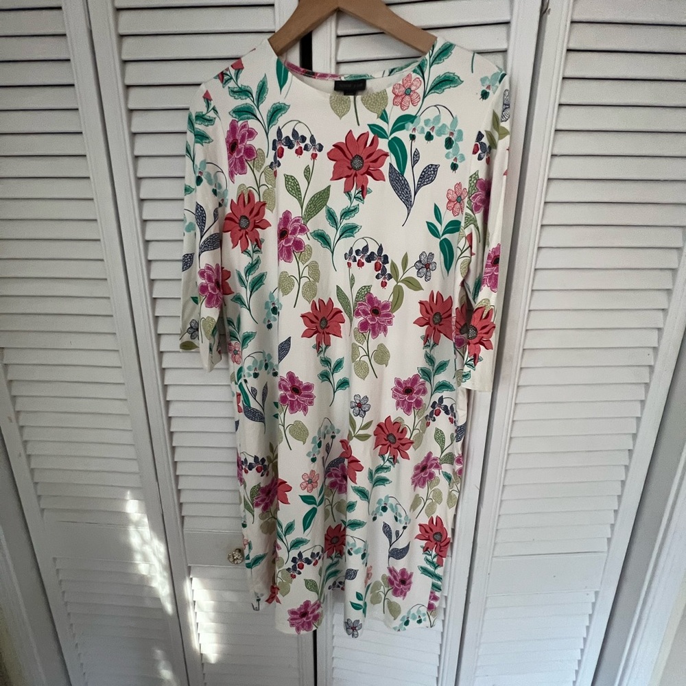 J.Jill WEAREVER floral sheath stretch dress